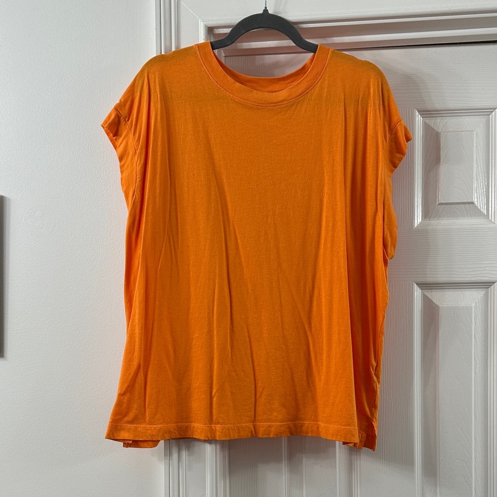 a new day Vibrant Orange Cap Sleeve Tee